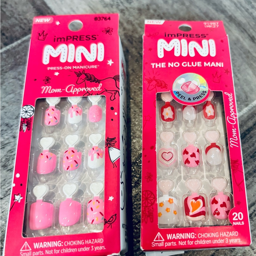imPRESS Mini Press-On Nails - Pale Pink & Blush Duo